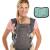 Infantino Flip Advanced 4-in-1 Carrier with Bib - Ergonomic Convertible Face-in and Face-out Front and Back Carry for Newborns and Older Babies 8-32 lbs / 3.6-14.5 kg Grey with Green Bib