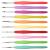 Set of 10 Small Size Crochet Hook Set, Ergonomic Handle Crochet Hook Needles for Arthritic Hands, Thread Crochet Steel Lace Hooks Size 0.5mm to 2.75mm