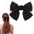 Bow Hair Clip Women's Hair Bows French Large Bow Hair Clips Hair Clip Hair Clip for Girls (Black)