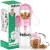 Mydaisy 550ml Spiral drinking bottle dogs for on the go with 100g feed container - dog drinking bottle with large capacity suitable for dogs puppies and cats dog accessories to go pink