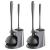MR.SIGA Toilet Plunger and Bowl Brush Combo for Bathroom Cleaning, Gray, 2 Sets