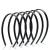 Olakin Plastic Headbands with Teeth Thin 6 Pieces DIY Hair Bands Headbands for Women Girls (8 mm Black)
