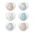 Tommee Tippee Nighttime soother 0-6months 6 pack of glow in the dark soothers with symmetrical silicone baglet Pink Night