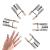 Hanyousheng Nail Forms Nail Art Tips Nail Guides 5 Pcs Reusable Nail Art Forms Silver Nail Extension Forms Tools for UV Gel/Acrylic Washable/Reusable False Nails Forms
