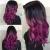 Sallcks Ombre Purple Wig Long Wavy Wig for Women Side Part Colored Synthetic Heat Resistant Wig for Daily Party Costume Halloween