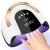 LKE UV Nail Lamp 268W Gel Nail Lamp Nail Dryer UV Lamps for Gel Nails LED Nail Lamp with Automatic Sensor / 4 Timer Setting Home and Salon 21*23cm-White