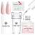 Saviland French Nail Stamp Kit Clear Nail Stamper with White Gel Nail Polish & Nail Scraper French Nail Tip Tools Silicone Jelly French Tip Stamp French Manicure Kit for Nail Art Nail Stamping Kit 01-White