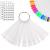 JASSINS 50 Pcs Nail Swatch Sticks with Ring, Clear Fan-shaped Nail Art Polish Practice Display Tips Nail Sample Sticks, Nail Practice Color Display Polish Board A. Transparent (50 PCS)