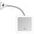 JiBen Square Flexible Gooseneck LED Lighted 10X Magnifying Makeup Mirror, Power Locking Suction Cup, Bright Diffused Light, 360 Degree Swivel, Portable Cordless Travel and Home Bathroom Vanity Mirror 10X White