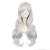 MapofBeauty 28 inch/70cm Side Parting Bangs Charming Women Long Curly Full Hair Wavy Wig (Silver)