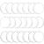 Senbota 100 Pcs Acrylic Keychain Blanks 2Inch Circle Acrylic Blanks with Hole Clear Acrylic Discs Circles Bulk for Keychains Ornament Painting and Vinyl Crafts Projects 100 2Inch(clear)