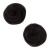REECHO Space Bun Hair Pieces 2 PCS Mini Claw Clip in Messy & Cat Ears Fake Hair Bun Extensions Wig Accessory Updo Hairpieces for Women Girls (Pack of 2-3" Straight Black Brown) Pack of 2 - 3" Straight Black Brown