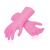 Vgo... Heavy Duty Cleaning Gloves Lined Nylon Household Gloves Reuseable in TPE Latex Free Thicker Antislip Washing Up Gloves for Kitchen Bathroom Gardening Painting with Flower Flavor 1 pair Large(pack of 1) Sweet Pink