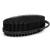 FREATECH Exfoliating Silicone Body Scrubber with Built-in Loop Handle, Dual-sided Bath Shower Body Brush for Deep Cleansing and Massage, Easy to Hold and Hang, Hygienic and Long-lasting, Black