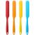 4PCS Silicone Spatula Waxing Applicator Applicator Spatula Reusable Scraper Hard Wax Sticks Silicone Resin Stir Sticks Non stick Wax Spatulas for Home Salon Body Use (Orange/blue/red/yellow)