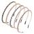 Oenothera 5 pieces of hair accessories fashionable hair ripening rhinestone elastic hair band non -slip tine fored headband for girls dancing party everyday clothing work (5 colors)