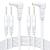AUVON Durable Lead Wires for TENS EMS Units (2 Pairs), Standard Leads with 40,000+ Bend Lifespan (10X Durability), Compatible with Electric Muscle Stimulators in 2.35mm Plug and 2mm Pin Electrodes