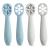Pandaear baby spoon set (4 pack) |BPA-free silicone dining spoon feeding spoon self-giving utensils soft flexible |Children toddlers 6 months + (blue/gray)