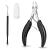 TEAORB Podiatrist Ingrown Toenail Clippers, Toe Nail Clippers for Thick Nail & Ingrown Toenails, Professional Stainless Steel Toenails Trimmer, Sharp Curved Blade, Pedicure Tool for Adults & Seniors