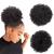 Afro Puff Drawstring Ponytail Kinky Curly Bun Hair Synthetic Short Extensions Hairpieces Updo Hair for Black Women Girls(1B) 6 Inch (Pack of 1) 1B#
