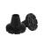 KMINA - Cane Tips 3/4 inch Heavy Duty (x2 Units), Rubber Cane Tips 3/4, Non Slip Cane Tips, Crutch Tips 3/4 inch, Replacement Cane Tips 3/4 inch, Rubber Tips Walking Canes, Black - Made in Europe
