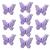 Jhesicx 10pcs Butterfly Lace Trim  3D Double Layers Organza Patches Butterfly Lace Fabric Sewing Embroidery  DIY for Party  Wedding  Bridal  Women  Dress Decoration (Purple Butterfly)