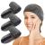 KinHwa 3 Pack Spa Facial Headband Makeup Hair Band Women Skincare Adjustable Microfibre Headband for Washing Face Sports Yoga Darkgray Darkgray 3 count (Pack of 1)