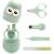 Baby nail set 4-in-1-baby nail care set with a cute case baby nail clippers scissors nail file & tweezers baby manicure set and pedicure set for newborns infants toddlers green
