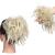 Fashion Tousled Hair Extensions Hairpiece Scrunchie Straight Elastic updo Scrunchy BUN Brown Blonde Instant Ponytail wig Hairdo Bleach Blonde