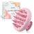 Serker scalp massage brush shampoo brush silicone shampoo hair brush scalp massager for peeling and stimulating hair growth dandruff reduction head massage wet & dry (pink)