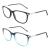 CGID CN79 Classic nerd glasses ellipse 40s 50s panto glasses vintage look clear lens Z 2 Pack Matte Black & Blue