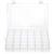 Gospire 36 Grids Clear Plastic Jewelry Box Organizer Storage Container with Removable Dividers (36 Grids - Clear)