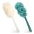 2Pack Back Scrubber for Shower,PIPUHA Loofah Sponge Shower Brush Using Body Exfoliating with Long Handle, Loofah on a Stick for Men Women, Bathing Accessories for Body Brushes (Blue and White)