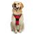 rabbitgoo dog harness medium -sized dogs anti train crockery dog with control no pull adjustable dog dishes large dogs breathable reflex stripes breast harness dog safe guide red l l (1 Pack) red