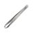 Rubis Classic Crab Universal Stainless Steel Slanted Tweezers For Precise Eyebrows and Hair Removal - Blackhead Removal Tool with Sharp Precise Point for Men and Women - Silver - 1K302C