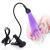AORAEM Nail Lamp LED Nail Manicure Dryer Curing Light with Black Gooseneck and Clamp for Gel Nails (AA-Black)