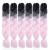 jumbo braids pink ombre braiding hair extension-6Pcs 24inch Kanecalon Hair synthetic braid box crochet braids hair extension hair extension (black pink) b5