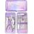 ZIZZON Nail Clippers Kit Manicure Pedicure set with Holographic Case(Purple)
