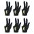Tokaneit billiard glove 3 fingers Queue gloves billiard gloves billiard snooker Queue gloves unisex stretchable for billiard access black