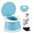 Portable Potty Travel Foldable Potty Seat for Toddler Training Toilet for Kids Boys Girls Car Potty On The Go Potty Travel Potty Chair for Camping Park Indoor/Outdoor 15PCS Cleaning Bags (Pink) (Blue)