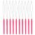 SAVITA 10pcs Hair Extension Loop Needle Threader Pulling Hook Bead Device Micro Links Hair Extensions Kit for Hair Styling Tools Accessory (Magenta)