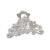 Retro Flowers Hair Claw Clip for Women Lady Vintage Alloy Rhinestone Hair Jaw Clips Hairpin Fancy Hair Clamp (Silver)