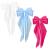 Silky Satin Hair Bows 3 Pcs Large Ribbon Bow Hair Clips Oversized Vintage Soft Long Tail Hair Slides Barrettes with Metal Clips Cute Elegant Bowknot Aesthetic Princess Hair Accessories for Women Rose Pink & White & Blue