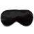 Fishers Finery 25 Momme Mulberry Silk Sleep Mask | Prevents Wrinkles | Travel Mask (Black) 1 Count (Pack of 1) Moonless Night