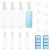 Nutabevr 4 100ml+4 50ml spray bottle empty with 8 funeral+8x labels spray bottles set refillable spray reusable for garden hairdressing salon travel fluid water cosmetics