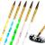 Acrylic Nail Brush Set 5 Pcs Round Sable Acrylic Design Nail Art UV Gel DIY Brush Pen Nail Art Tool Set No.2/4/6/8/10 (Golden)