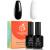 Beetles Gel Nail Polish Kit- 2 Pcs 15ml Black White Colors Gel Polish Set Soak Off Led Nail Gel Polish Nail Art Manicure Salon Diy at Home Design Decorations 0.51 Fl Oz (Pack of 2) 15ML*2PCS Black & White