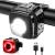 Antimi bicycle light set StVZO-approved lighting set Led IPX5 front light + rear light bicycle light set USB type C black