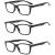 Suertree spring hinge (3 pack) Reading glasses visual aid optics glasses reading help for women men 3.0x BM151 3.0x diopttria 3PC BM151
