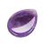 CrystalTears Natural Amethyst Carved Thumb Worry Stone Healing Crystal Pocket Palm Stone 1PC